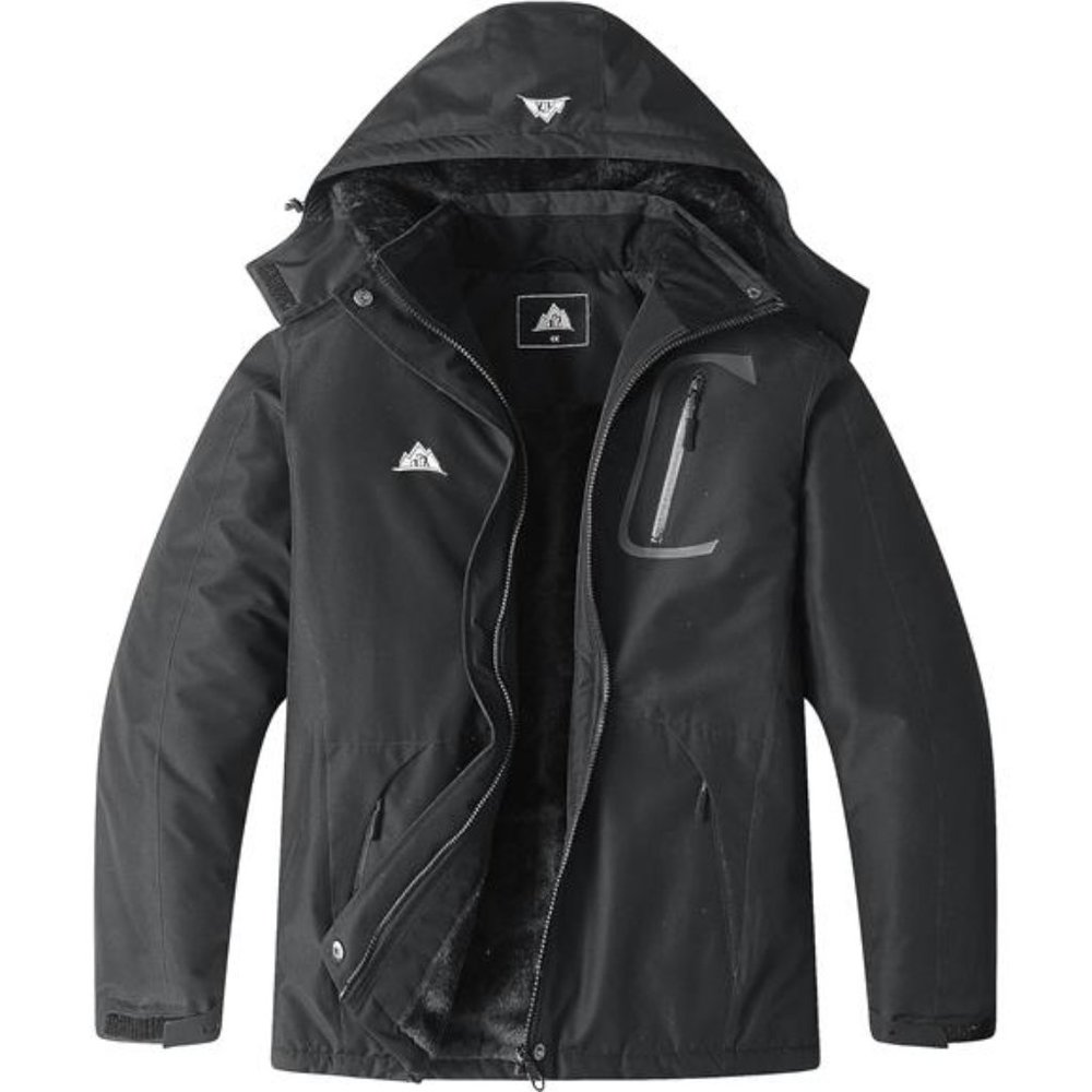 Plus Size Winter Ski Jacket Windproof Windbreaker Hooded Coats For Women